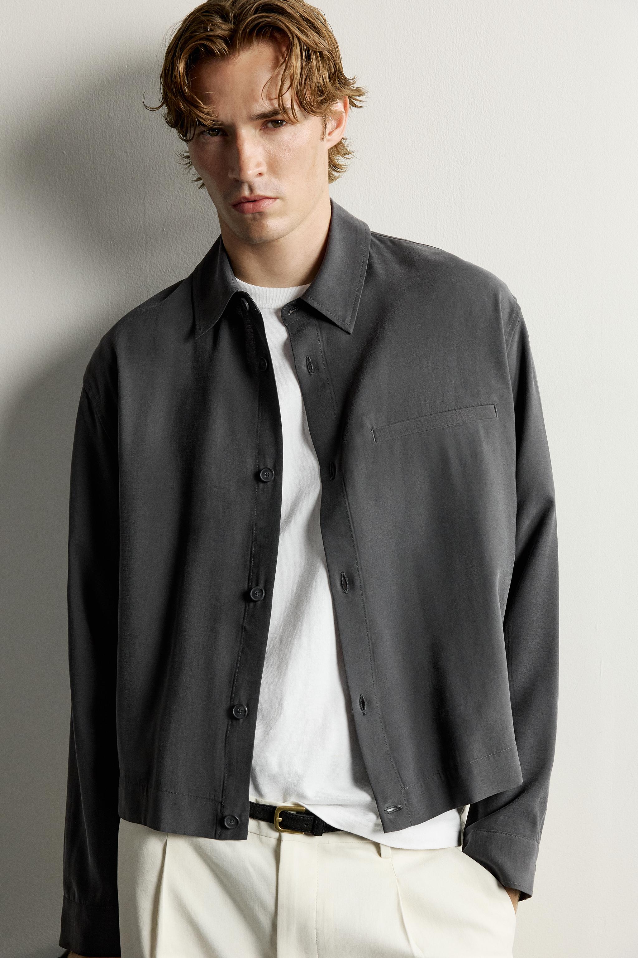 FLUID CROPPED-FIT OVERSHIRT